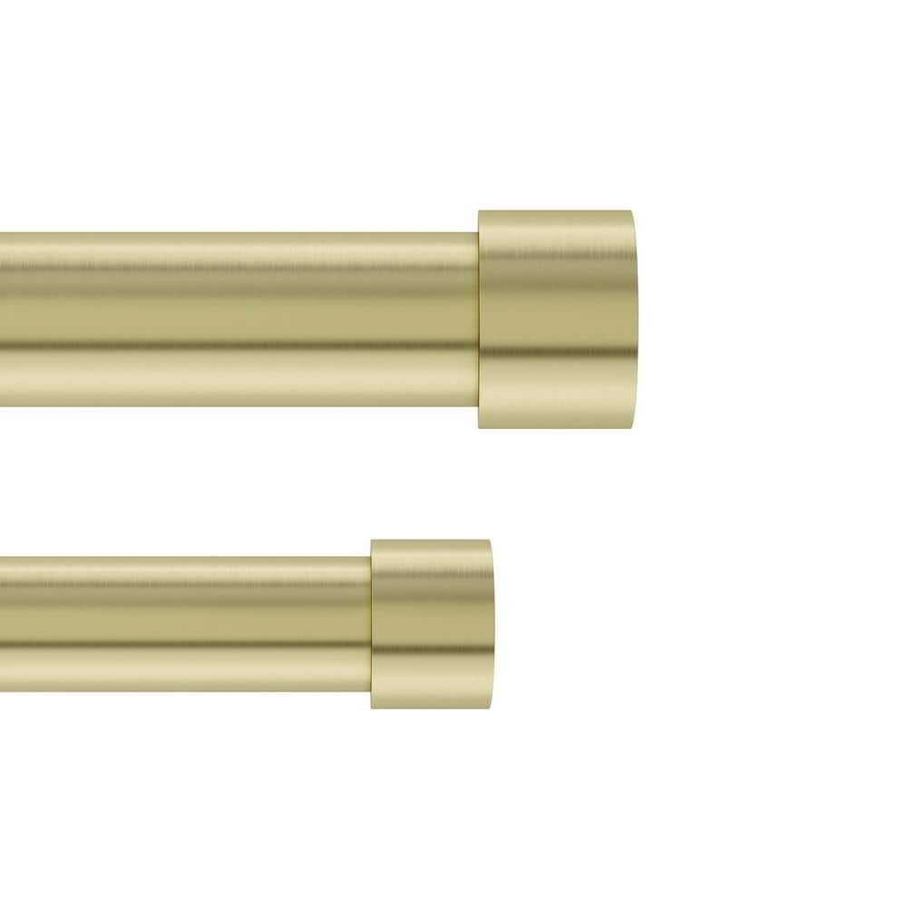 UPC 028295336857 product image for 36 in. to 66 in. Cappa Double 1 in. Curtain Rod in Brass | upcitemdb.com