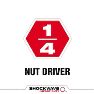 SHOCKWAVE Impact Duty 1/4 in. x 1-7/8 in. Alloy Steel Magnetic Nut Driver Bit (3-Pack)