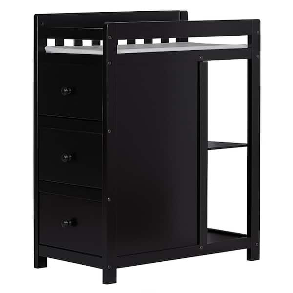 Dream On Me Niko Black 5 In 1 Convertible Crib With Changer 656 K The Home Depot