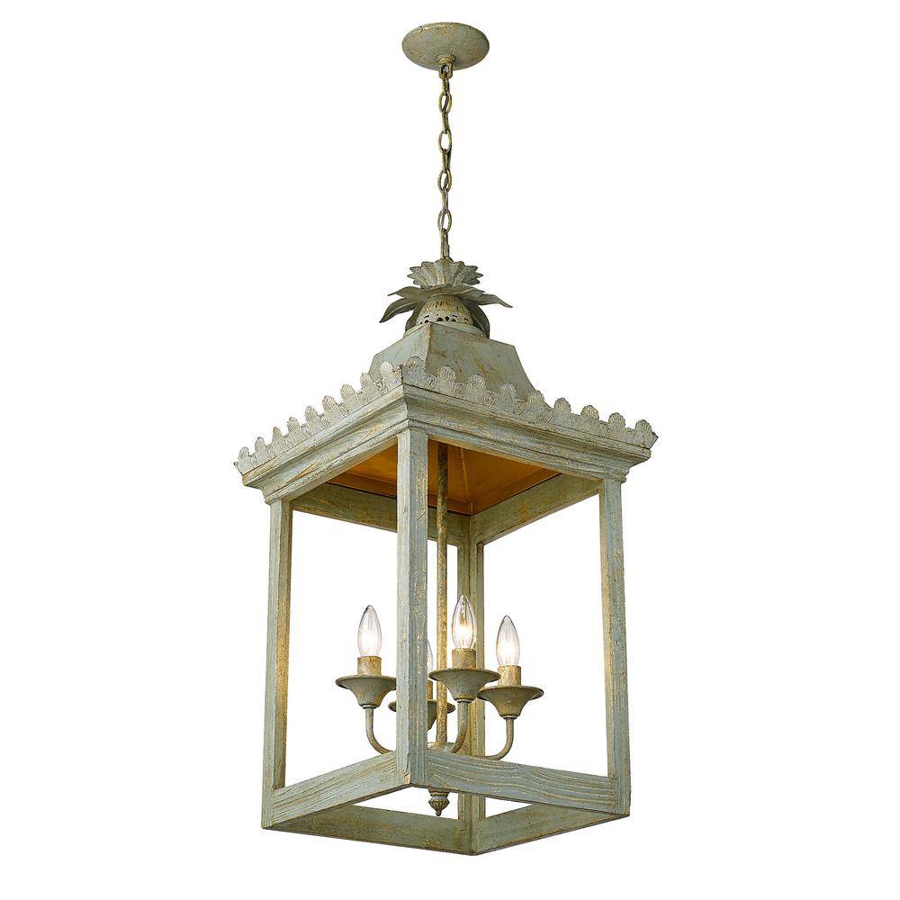 Finley Vintage Sage 4-Light Lantern Pendant