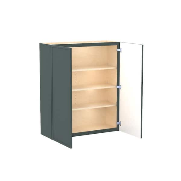 Franklin 36 in. W x 12 in. D x 42 in. H Assembled Plywood Wall Kitchen Cabinet in Verdant Green with Soft Close