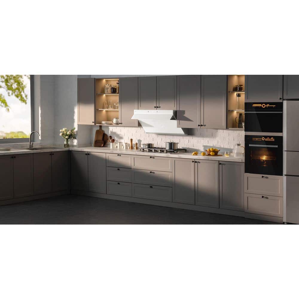 FOTILE White Glass 36" Under-Cabinet Range Hood with Motion Activation