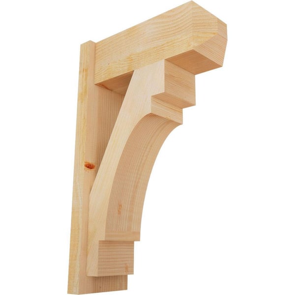 Ekena Millwork 8 in. x 32 in. x 20 in. Merced Craftsman Rough Sawn Douglas Fir Outlooker