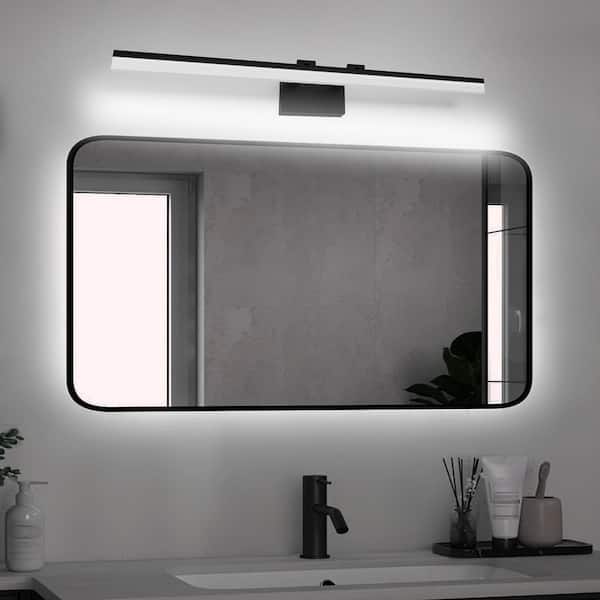 39 in. 1-Light Black Dimmable LED Vanity Light Bar with 5500K Daylight