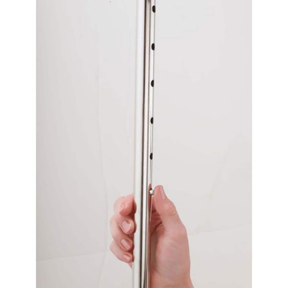Adjustable Chrome Pull-Down Closet Rod with Telescoping Handle