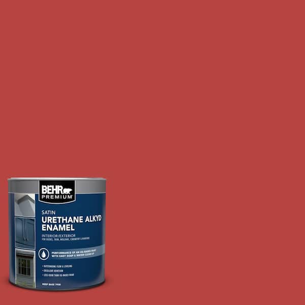 1 qt. #OSHA-5 OSHA SAFETY RED Satin Enamel Urethane Alkyd Interior/Exterior Paint