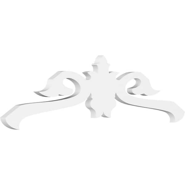 Ekena Millwork 1 in. x 36 in. x 10-1/2 in. (7/12) Pitch Florence Gable Pediment Architectural Grade PVC Moulding