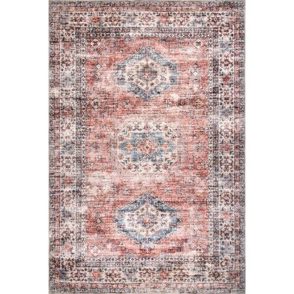 nuLOOM Desna Machine Washable Brick Doormat 2 ft. x 3 ft.  Persian Area Rug