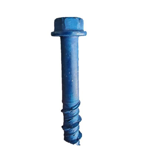 thumbnail image 2 of IMScrews 1/4 X 1-1/4 Concrete Screws - 50 Pack Blue Slotted Hex Head For Secure Fastening 2 of 8