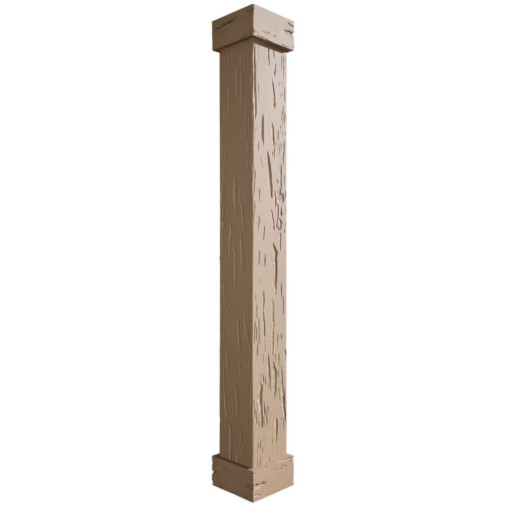 18 in. x 12 ft. Pecky Cypress Endurathane Faux Wood Non-Tapered Square Column Wrap w/ Standard Capital & Base price history on PriceWatchPro