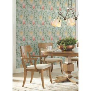 Canterbury Bells Unpasted Wallpaper (Covers 60.75 sq. ft.)
