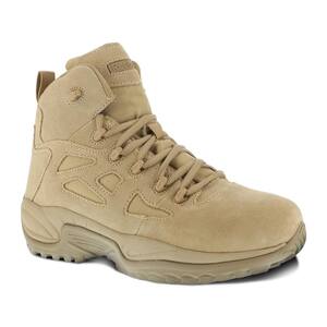 Men's Rapid Response RB 6 inch Stealth Boot - Composite Toe - Desert Tan Size 10.5(M) with Side Zipper