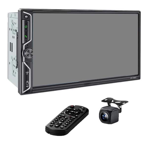 Double Din Car Stereo Wireless CarPlay Android Auto Bluetooth 4.2-Channel Audio MirrorLink 7 HD QLED Touchscreen Camera