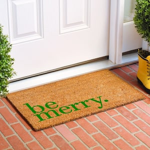 Be Merry Green Doormat 24" x 36"