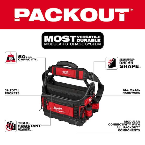 Milwaukee PACKOUT 15 in. Structured Tote 48-22-8317 - The Home Depot