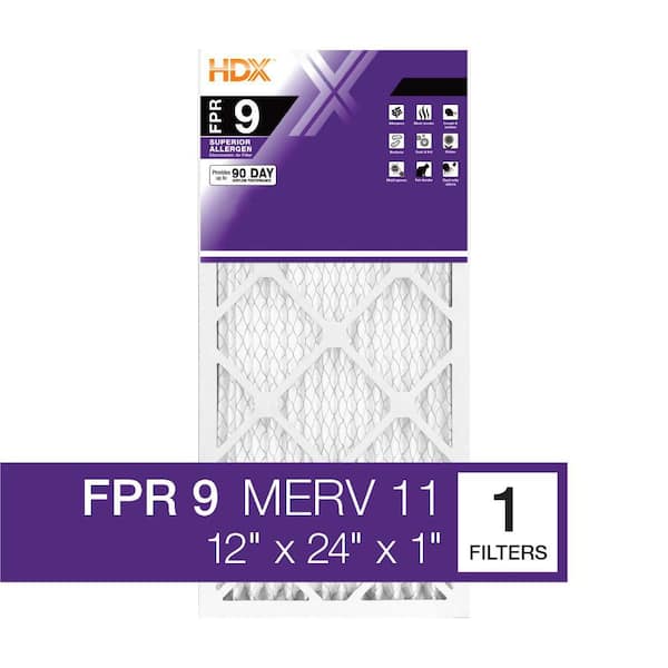 12 in. x 24 in. x 1 in. Superior Pleated Air Filter FPR 9, MERV 11