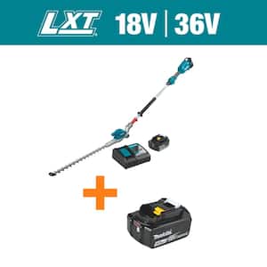 LXT 18V Lithium-Ion Brushless 20 in. Articulating Pole Hedge Trimmer Kit (5.0 Ah) with bonus LXT 18V Battery Pack 5.0Ah
