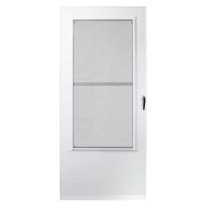 200-Series 30 in. x 80 in. White Universal Triple-Track Storm Door with Black Hardware