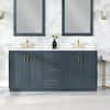 Altair Gazsi 72 in. W x 22 in. D x 34 in. H Bath Vanity in Classic Blue ...