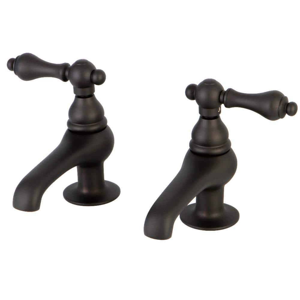 Kingston Brass Restoration Old-Fashion Basin Tap 4 in. Centerset Double Handle Bathroom Faucet in Oil Rubbed Bronze