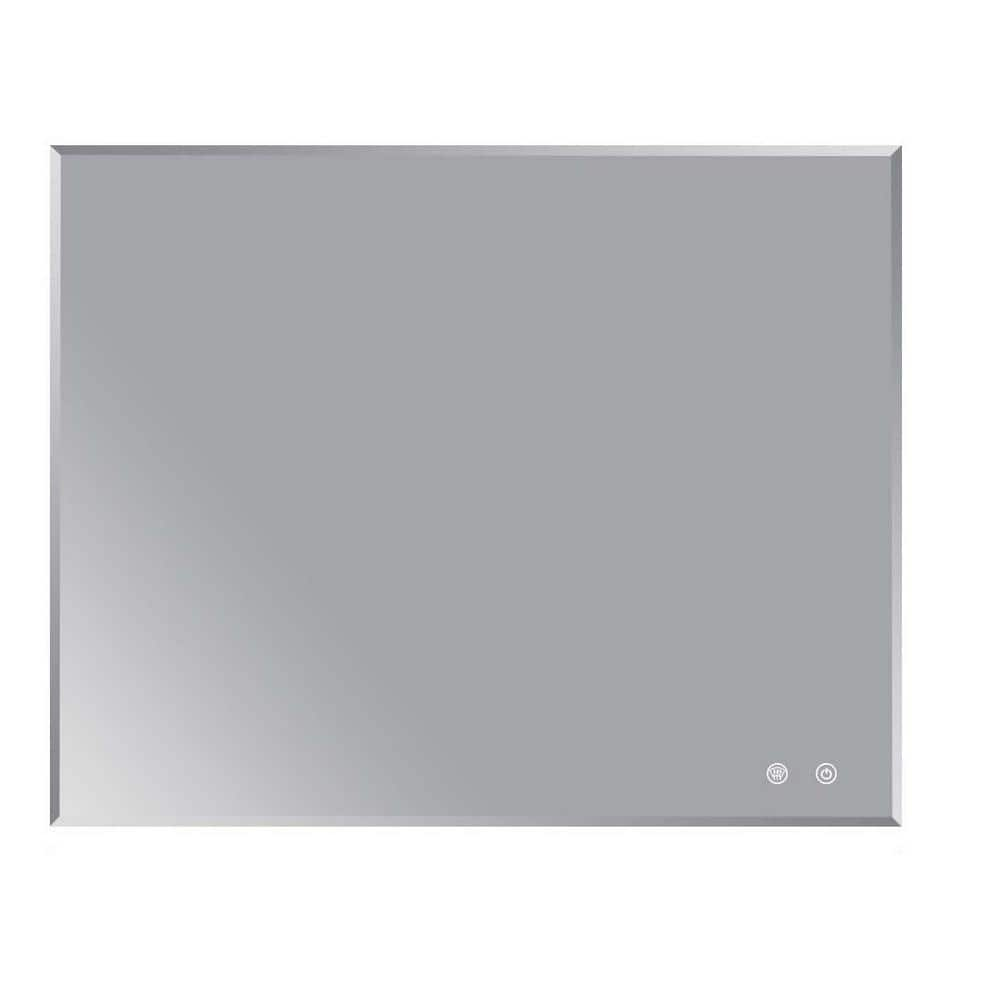 40 In W X 24 In H LED Rectangular Aluminum Frameless Wall Bathroom   Sliver Vanity Mirrors Pp 340 64 1000 