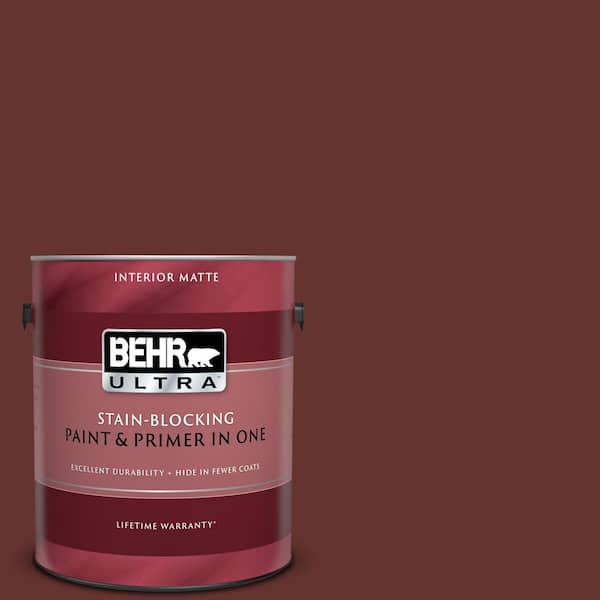 BEHR ULTRA 1 gal. #UL120-23 Chipotle Paste Matte Interior Paint and Primer in One