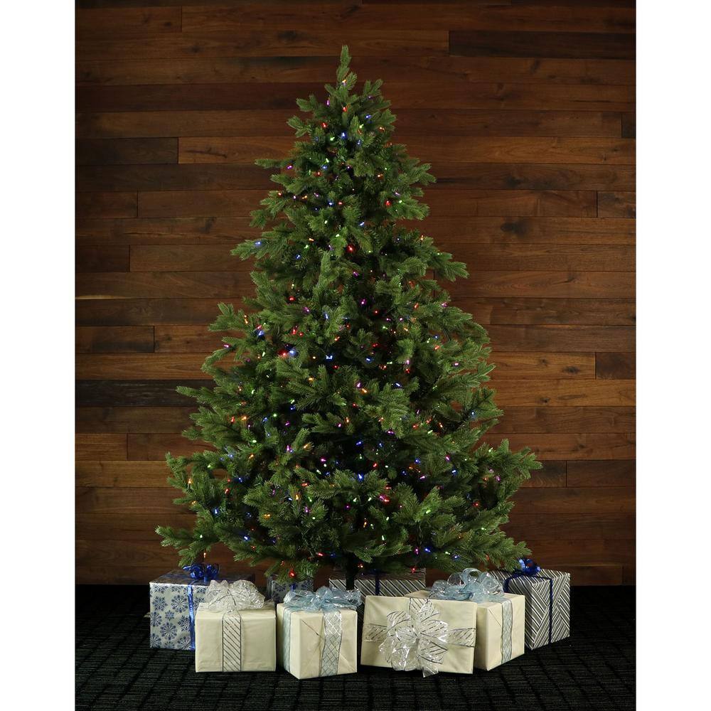 Fraser Hill Farm 9-Ft. Foxtail Pine Christmas Tree with Dual Multicolor & Warm White LED Lights