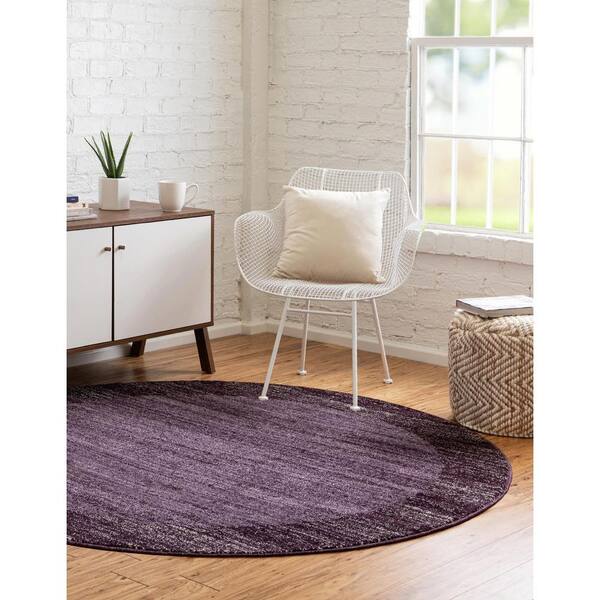 Unique Loom Anti-Slip Rug Pad 8 X 8 Round PVC Non-Slip Rug Pad in