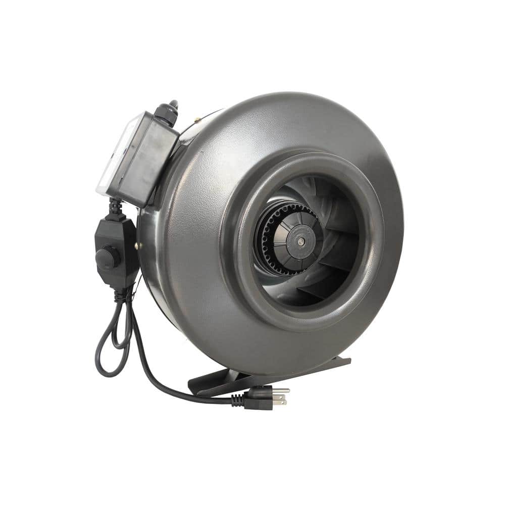 6" 350CFM Inline Duct Fan Exhaust Blower Ventilation w/speed controller Blue USA 