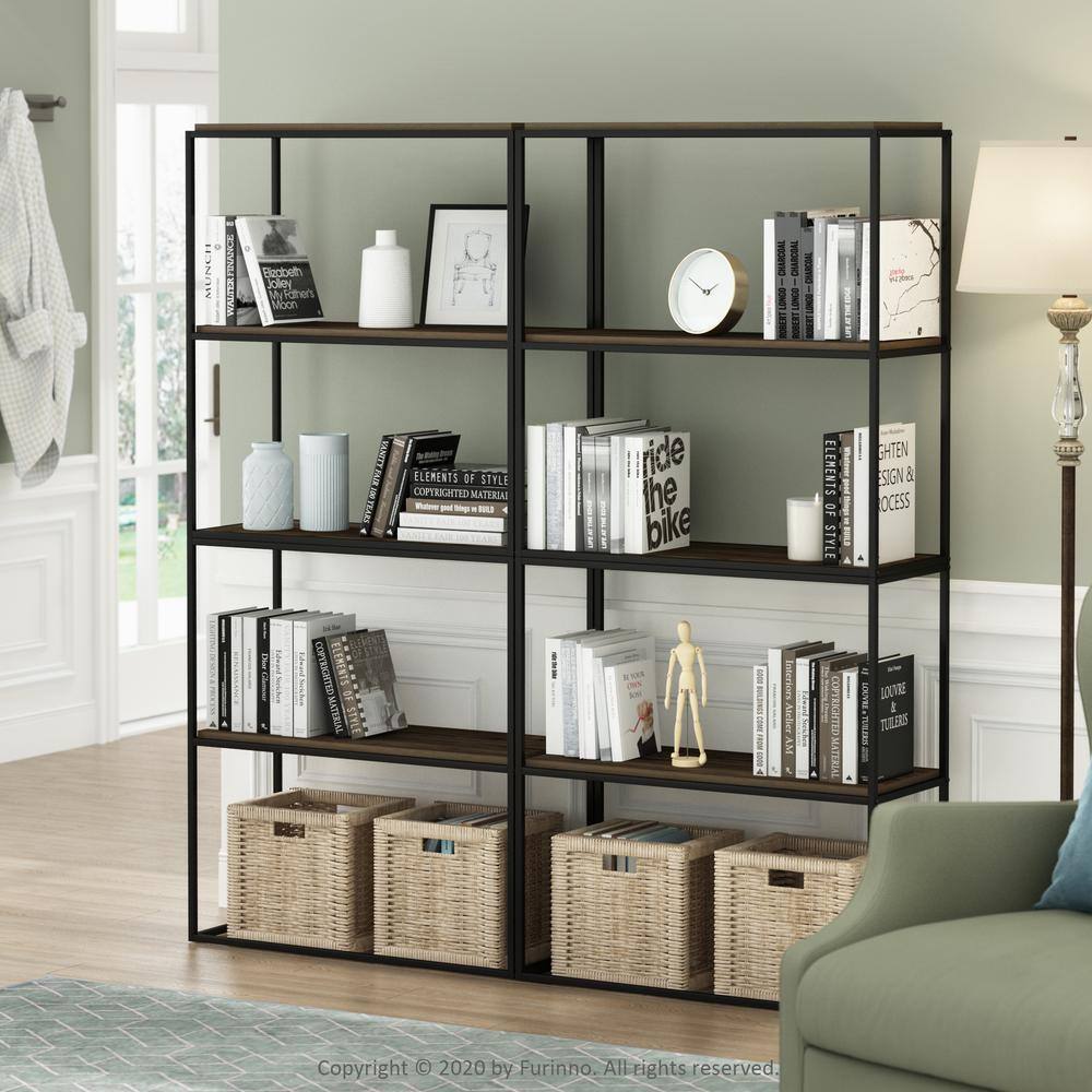 Moretti Columbia Walnut 2-Tier Modern Stackable Shelf