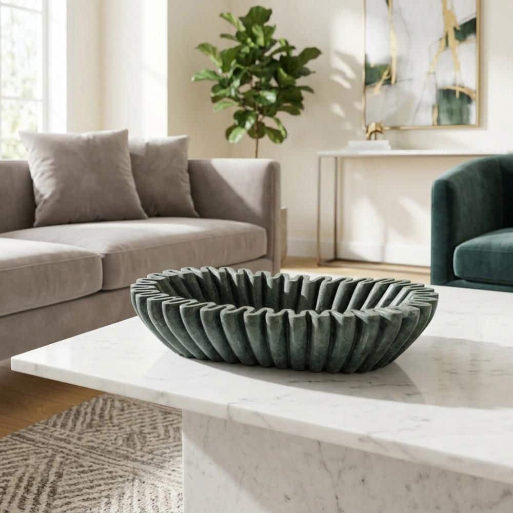 8 in. Green Wavy Marble Bowl price history on PriceWatchPro