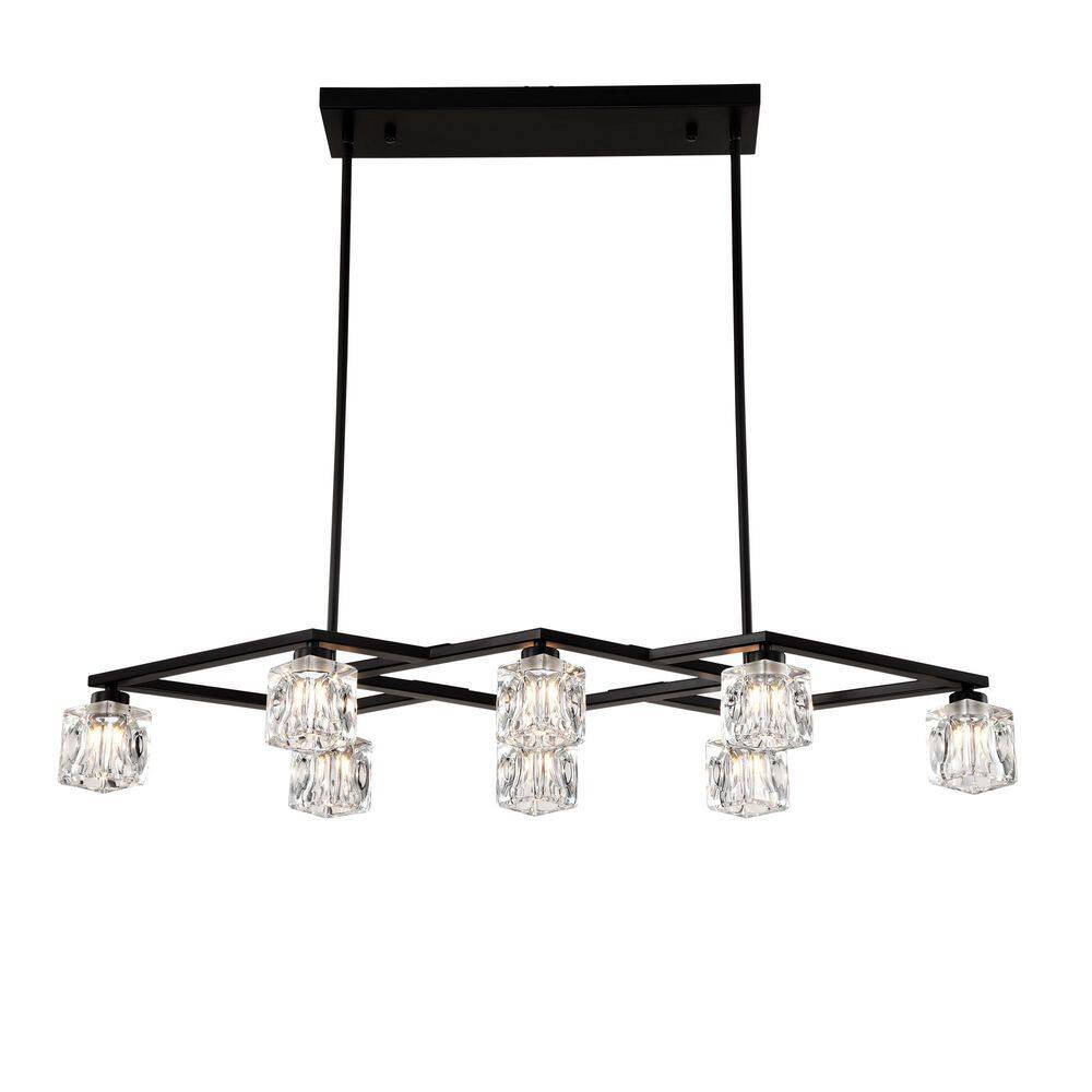 8-Light Black Lantern Chandelier with Adjustable Rods-G9 Halogen Bulbs Included for Dining Room, Kitchen price history on PriceWatchPro
