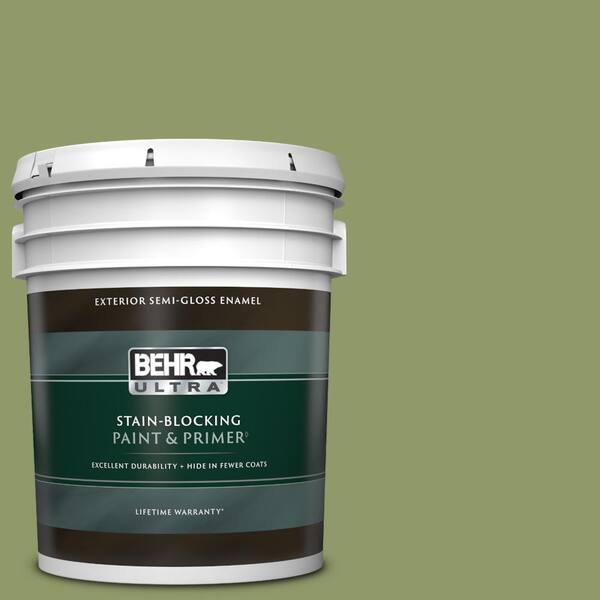 BEHR ULTRA 5 gal. Home Decorators Collection #HDC-SP14-2 Exotic Palm Semi-Gloss Enamel Exterior Paint & Primer