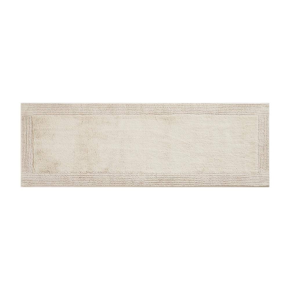 Splendor Taupe Cotton Tufted Reversible Bath Rug 24" x 72"