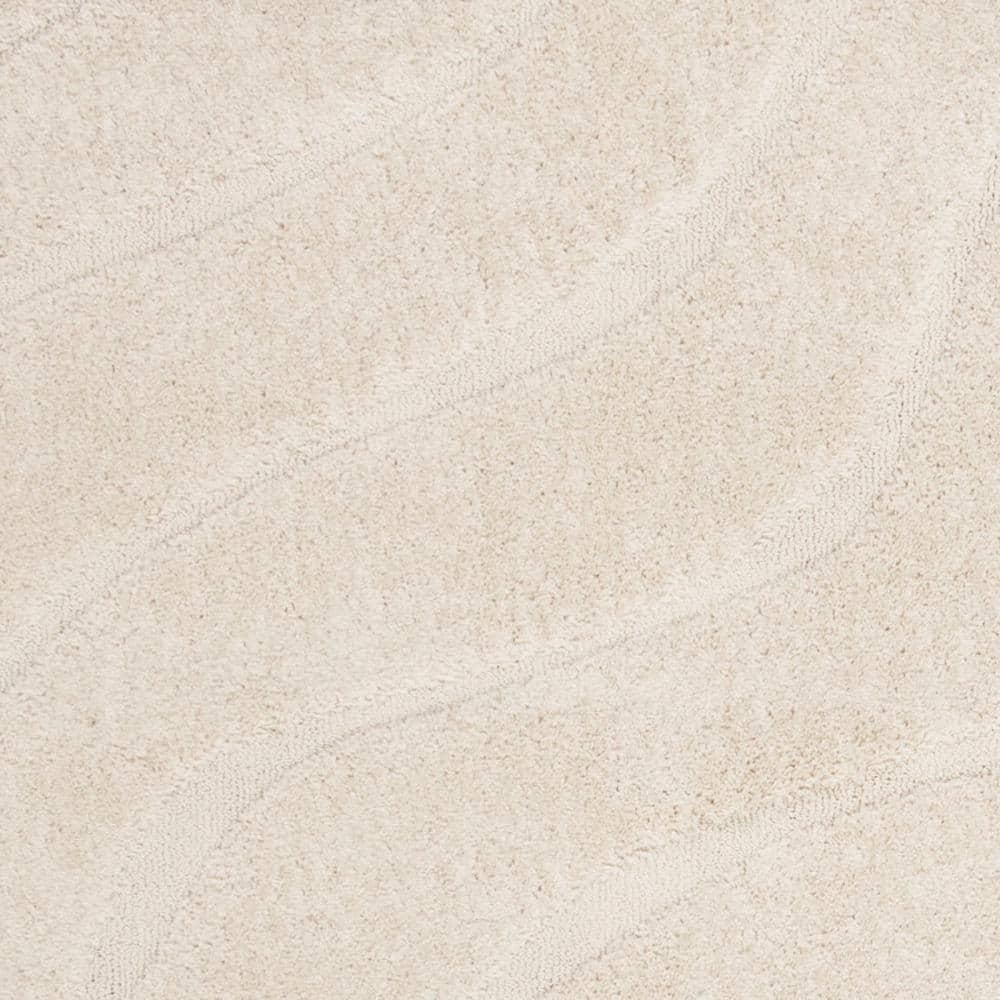 Cream 8' x 10' Synthetic Shag Area Rug