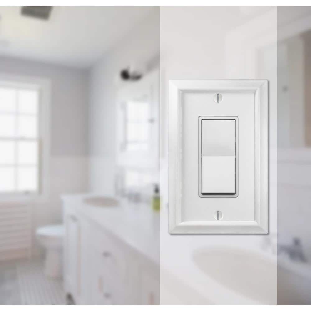 White Single Rocker Decorative Wall Plate