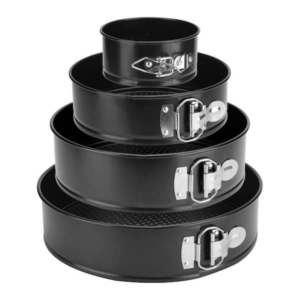 4-Piece Cake Pan Sets Include 4 in. 7 in. 9 in. and 10 in. Cake Pan, Non-Stick Leak-Proof with Removable Bottom