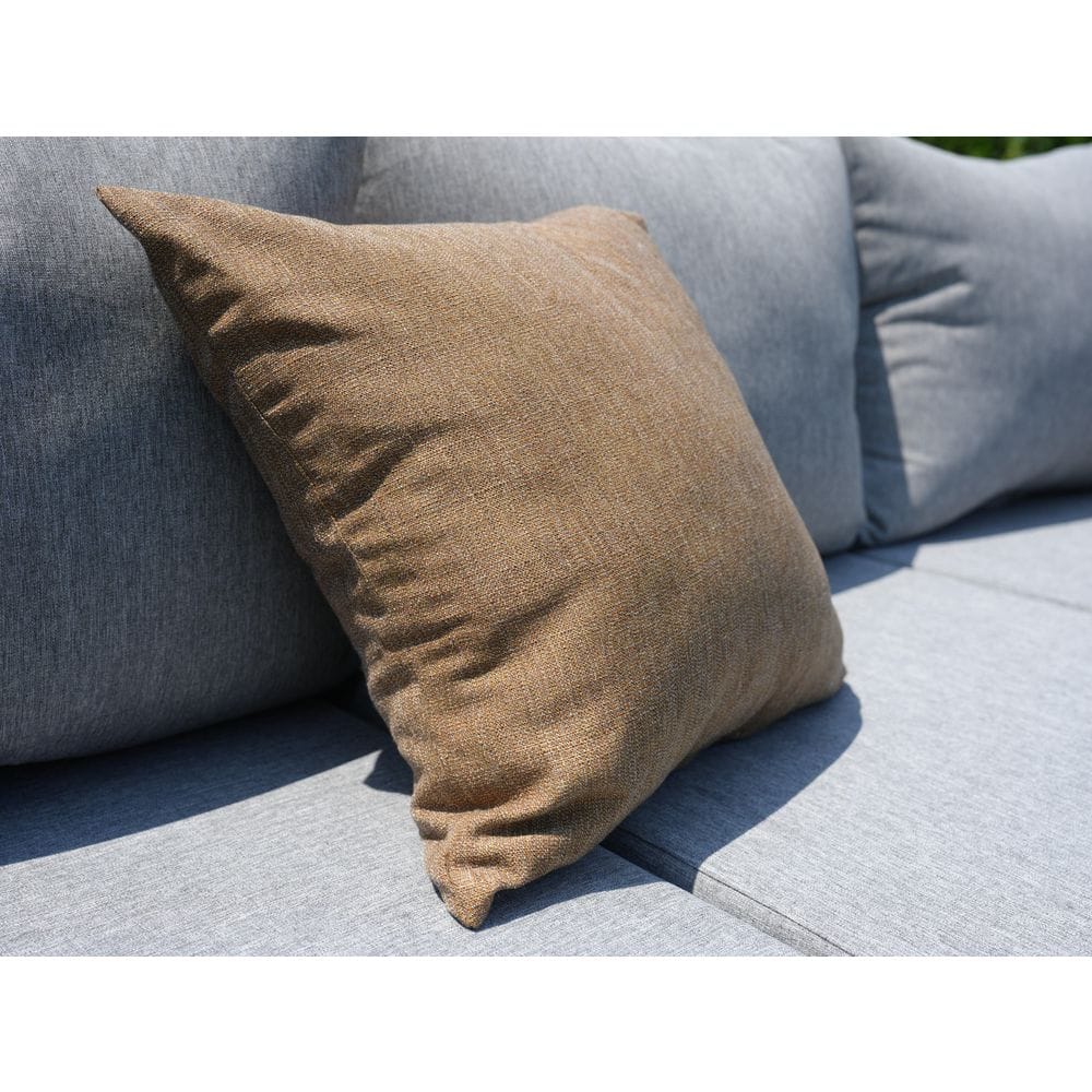 18 in. x 18 in. Brown Square Outdoor Throw Pillow with Olefin Slipcover (2-Pack) price history on PriceWatchPro