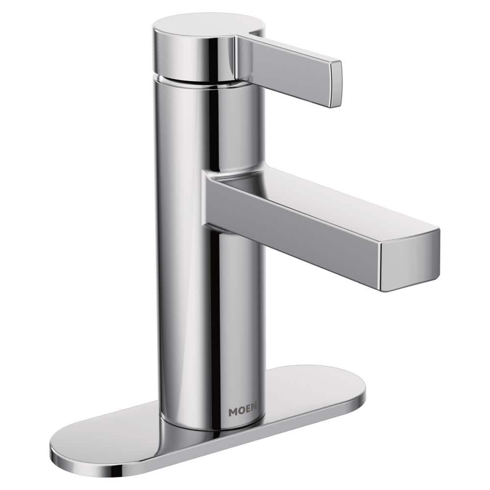 Moen 84774 Beric One-Handle Single Hole Bathroom Faucet with Drain Assembly, Chrome (B07RLJ1K44)