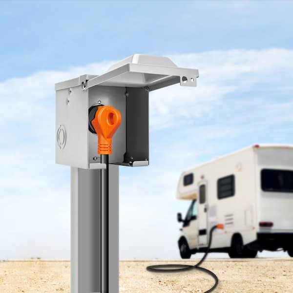 Generator Power Cord 25 ft. 30 Amp RV Extension Cord 10*3AWG 125V NEMA TT-30R/NEMA TT-30P ETL Listed with Adapter Black