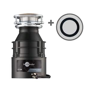 Badger 5, 1/2 HP Continuous Feed Kitchen Garbage Disposal with Power Cord & Putty-Free Sink Seal