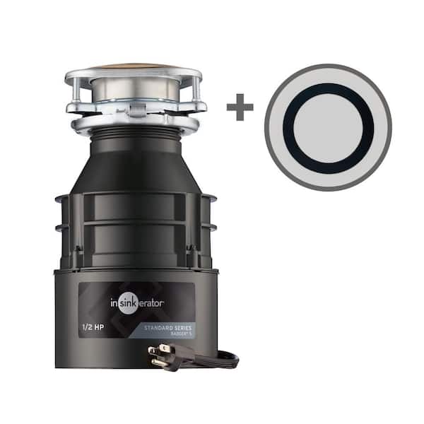 InSinkErator Badger 5, 1/2 HP Continuous Feed Kitchen Garbage Disposal with Power Cord & Putty-Free Sink Seal