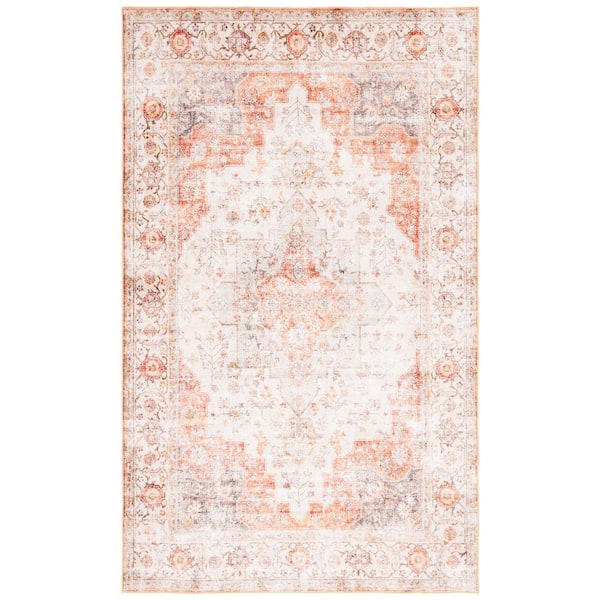 Arizona 5 ft. x 8 ft. Beige/Rust Oriental Area Rug