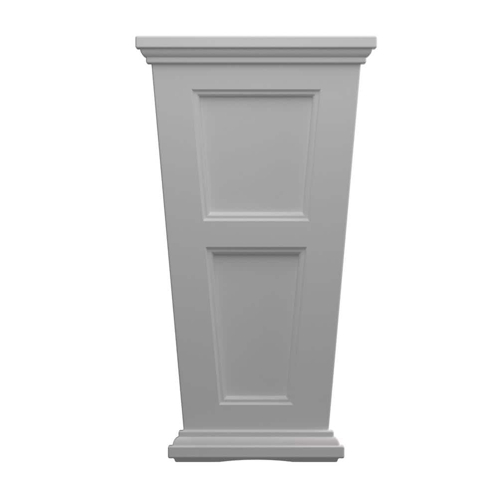 White Tall Polyethylene Outdoor Patio Planter