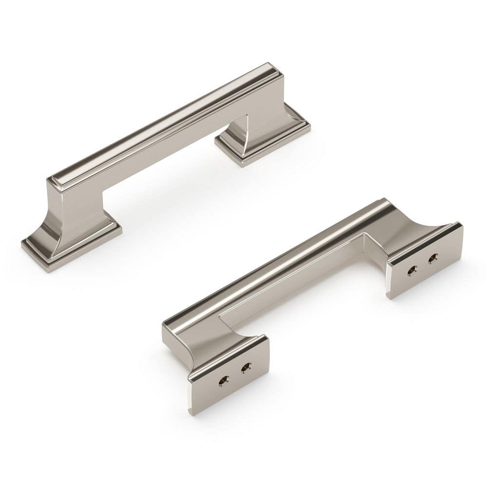 Brownstone Collection Pull 3 in. and 3-3/4 in. (96 mm) Center to Center Polished Nickel Bar Cabinet Pull price history on PriceWatchPro