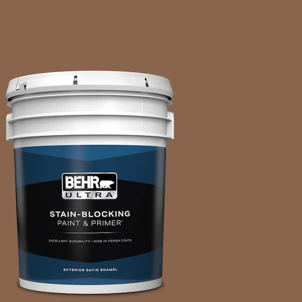 BEHR ULTRA 5 gal. #S220-7 Molasses Satin Enamel Exterior Paint & Primer