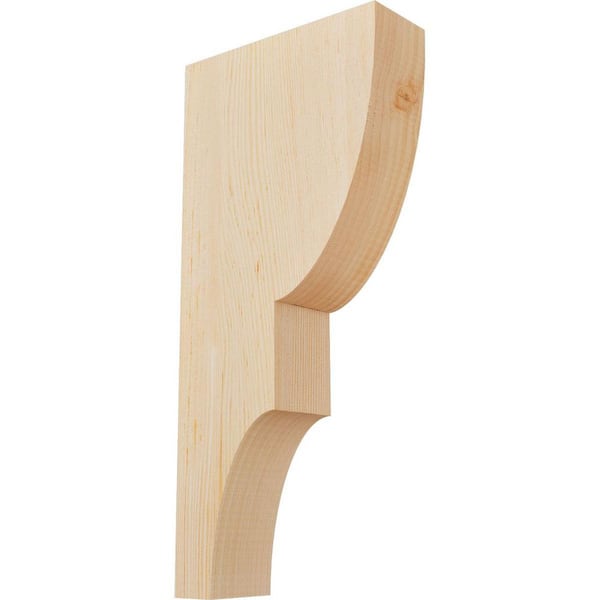 Ekena Millwork 3-1/2 in. x 10 in. x 22 in. Douglas Fir Ridgewood Smooth Corbel