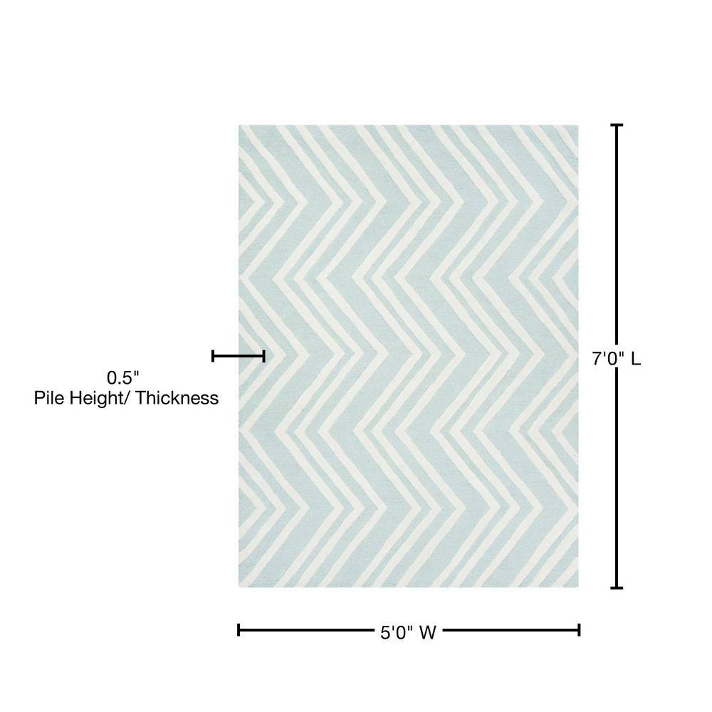 Ivory Whisper Hand-Tufted Wool Kids Rug, 5' x 7'