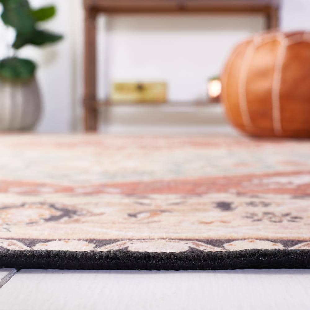 Tucson Square Red Easy-Care Washable Area Rug - 4' x 4'