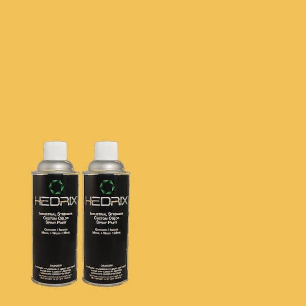 Hedrix 11 oz. Match of 8607 Lemon Twist Gloss Custom Spray Paint (2-Pack)